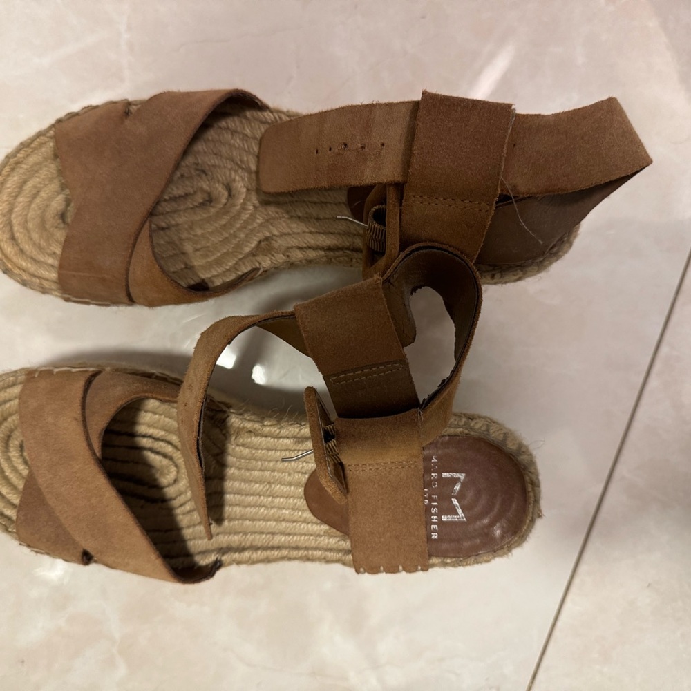 Marc Fisher Tan Espadrille Sandals